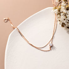 Load image into Gallery viewer, Korean Temperament Sweet Double Layer Six Claws Single Diamond Snake Bone Chain Foot Jewelry