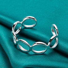 Load image into Gallery viewer, Silver Round O Bangle Jewelry
