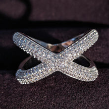 Load image into Gallery viewer, Geometric Full Diamond Luxury Women&#39;s Ring