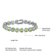 Load image into Gallery viewer, Sterling Silver Natural Peridot Bracelet Wedding Gemstones