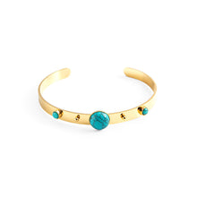 Load image into Gallery viewer, Geometric Jewelry Female Electroplating Real Gold Opening Adjustable Titanium Steel Bracelet