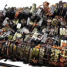 Load image into Gallery viewer, Handmade Mixed Style Woven Leather Cuff Jewelry