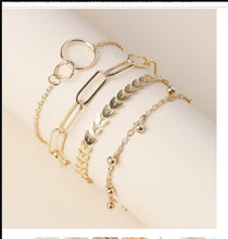 Load image into Gallery viewer, Creative European and American style fashion jewelry new leaves moon lightning women&#39;s bracelet bracelet set