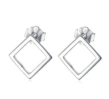 Load image into Gallery viewer, 925Sterling Silver Square Shape EAR STUDS