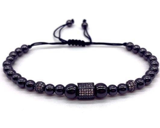 Square Micro-Inlaid Cross-Border Jewelry Bead Woven Bracelet