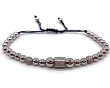 Load image into Gallery viewer, Square Micro-Inlaid Cross-Border Jewelry Bead Woven Bracelet