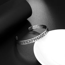 Load image into Gallery viewer, Amazon Cross-Border The Same Retro Fashion Personality Creative Opening Character Stainless Steel Rune Bracelet Bracelet Jewelry