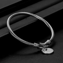 Load image into Gallery viewer, Cross-Border E-Commerce Jewelry Titanium Steel Horseshoe Clasp Christian Jesus Pendant Bracelet Stainless Steel Benedictine Bracelet