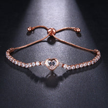 Load image into Gallery viewer, Hand Jewelry Love Zircon Simple Diamond-studded Small Fresh Adjustable Bracelet