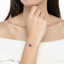 Load image into Gallery viewer, European And American Retro Light Luxury Temperament Color Treasure Plated 18K Rose Gold Bracelet Female Imitation Natural Amethyst Streamer Hand Jewelry