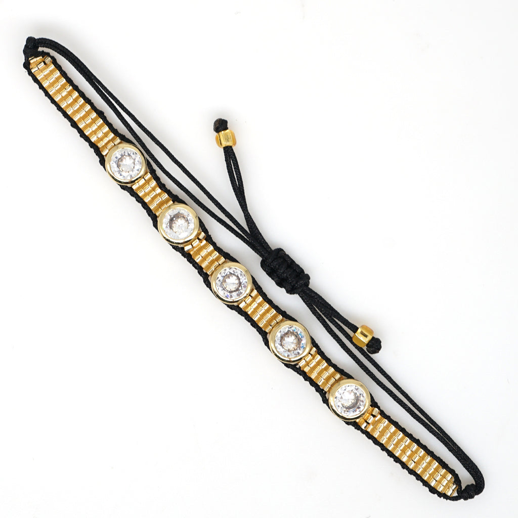 Cross-Border Jewelry Source Of European And American Personality Punk Skull Ethnic Miyuki Beaded Rice Bead Woven Bracelet