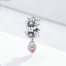 Load image into Gallery viewer, Beaded Bracelet Jewelry Accessories Pieces Pink Flowers S925 Silver Beads