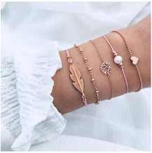 Load image into Gallery viewer, Gold Arrow Bracelet Four-piece Women&#39;s Jewelry Bracelet