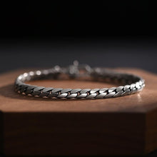 Load image into Gallery viewer, Simple Woven Men&#39;s Jewelry Large Square Button Bracelet