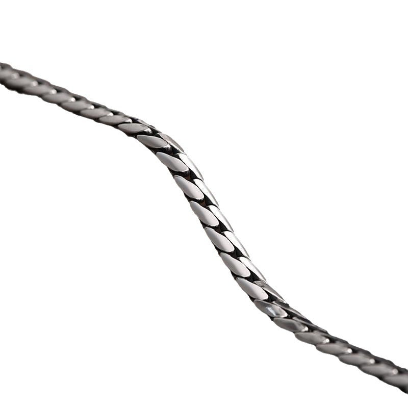 Simple Woven Men's Jewelry Large Square Button Bracelet