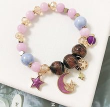 Load image into Gallery viewer, Bohemian creative starry bracelet Japanese handmade star moon glass beads crystal beaded jewelry accessories
