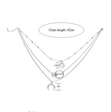 Load image into Gallery viewer, Fashionable Multilayer Boho Moon Map Necklace