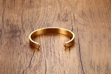 Load image into Gallery viewer, Custom Laser Engraving Smooth Stainless Steel Fine Bangle Jewelry C-shaped Bracelet