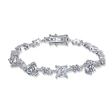 Load image into Gallery viewer, Women&#39;s Fashion Sterling Silver Moissanite Shaped Bracelet