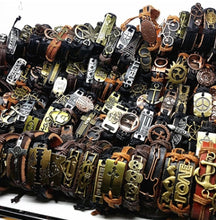 Load image into Gallery viewer, Handmade Mixed Style Woven Leather Cuff Jewelry