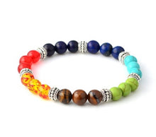 Load image into Gallery viewer, Universe Galaxy Eight Planets Solar System Guardian Star Natural Stone Beads Bracelet
