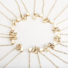 Load image into Gallery viewer, Peach Heart Shaped Letter Necklace Clavicle Chain Necklace