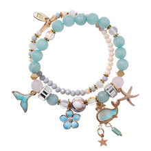 Load image into Gallery viewer, Whale tail bracelet double elastic personality retro flower starfish national wind jewelry