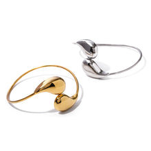 Load image into Gallery viewer, Fashion Jewelry Minar Hip Hop Metallic Irregular Water Drop Twist Adjustable Bangles For Women Titanium Steel 18K Gold PVD Plated Cuff Bracelet