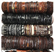 Load image into Gallery viewer, Handmade Mixed Style Woven Leather Cuff Jewelry