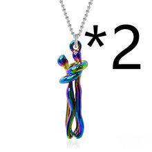 Load image into Gallery viewer, Hot Sale Affectionate Hug Necklace Couples Anniversary Valentine&#39;s Day  Gift Fashion Punk Street Style Pendant Necklace