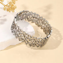 Load image into Gallery viewer, Creative Trend Wide Version Hollow Leaves Couples Openings Bracelet Jewelry