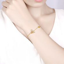 Load image into Gallery viewer, Citrine Bee Silver Bracelet