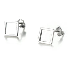 Load image into Gallery viewer, 925Sterling Silver Square Shape EAR STUDS