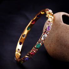 Load image into Gallery viewer, Silver Enamel Colorful Gem Bracelet