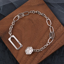 Load image into Gallery viewer, Simple Retro Hexagonal Geometry Letter Bracelet Women&#39;s Fashion Personality Punk All-match Jewelry