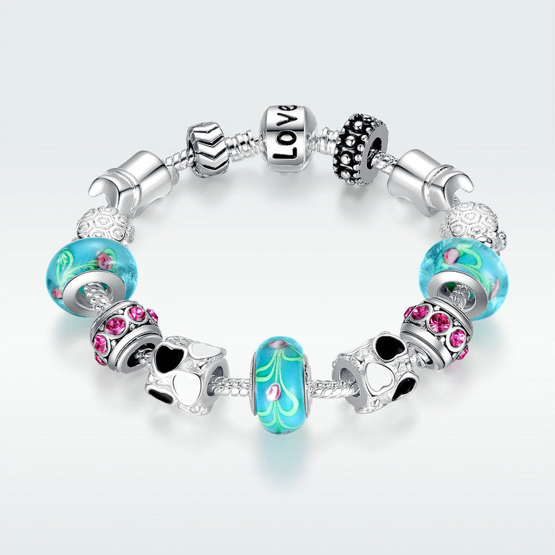 Colored Glass Beads Jewelry Retro Trend Classic Fashion Women's Beaded Bracelet