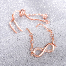 Load image into Gallery viewer, Simple Jewelry Rose Gold Plated 8-character Bracelet