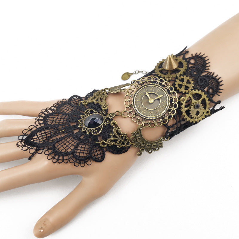 Ladies Gear Clock Steam Engine Jewelry Party Accessories