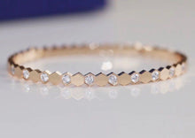 Load image into Gallery viewer, S925 Sterling Silver Honeycomb Bracelet V Gold Plated Microphone