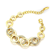 Load image into Gallery viewer, Jewelry Three-piece Golden Necklace Bracelet