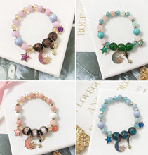 Load image into Gallery viewer, Bohemian creative starry bracelet Japanese handmade star moon glass beads crystal beaded jewelry accessories