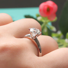Load image into Gallery viewer, Classic 925 Sterling Silver Gold Plated Exquisite Six Prong Ring