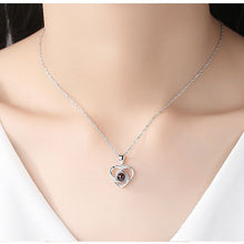 Load image into Gallery viewer, S925 Silver Romantic Colorful Photo Projection Necklace Heart Shaped Pendant Necklace