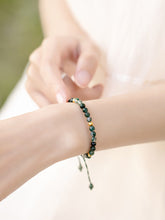 Load image into Gallery viewer, Aquatic Agate 14K Bag Gold Bracelet Handmade Jewelry Niche Gift Green Lucky Transfer Beads Female Retro