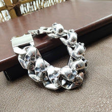Load image into Gallery viewer, S925 Personality Feather Skull Bracelet For Men