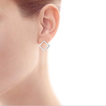 Load image into Gallery viewer, 925Sterling Silver Square Shape EAR STUDS
