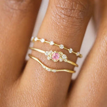 Load image into Gallery viewer, Three-piece Ring Set Sweet Ring Female