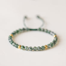 Load image into Gallery viewer, Aquatic Agate 14K Bag Gold Bracelet Handmade Jewelry Niche Gift Green Lucky Transfer Beads Female Retro