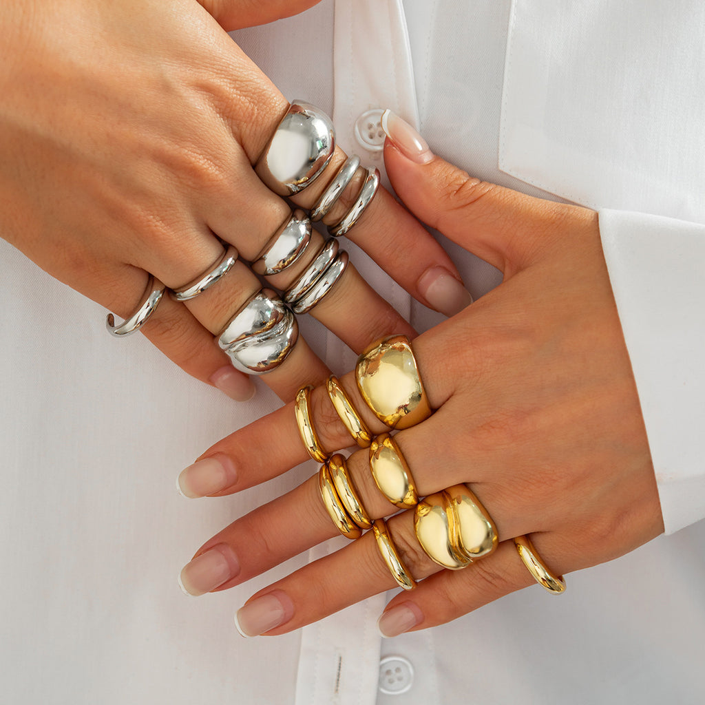Alloy Simple Bracelet Ring Geometric Design Fashion