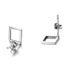 Load image into Gallery viewer, 925Sterling Silver Square Shape EAR STUDS